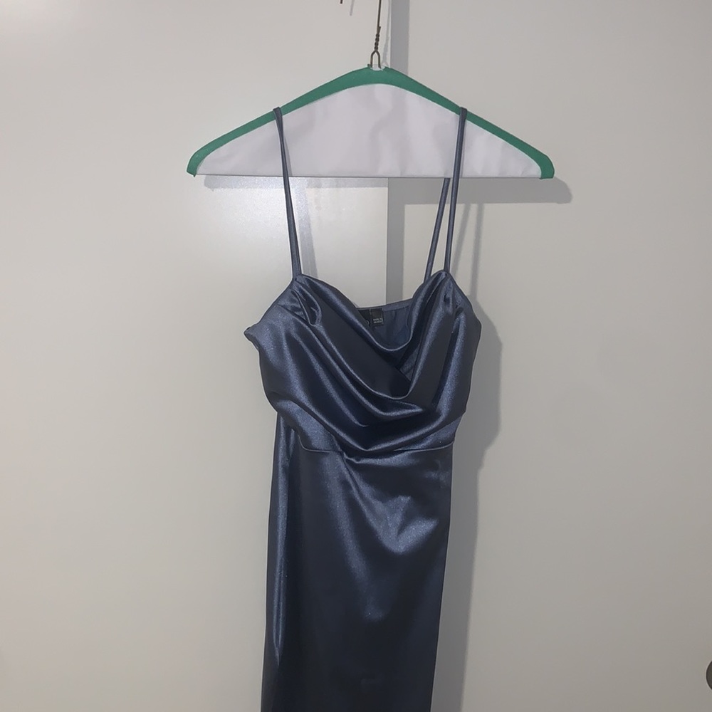 Lola High Slit Satin Dress - Picture 6 of 9